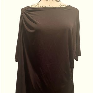 Lane Bryant Black Top with Rousing Detail